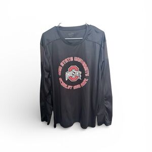 Ohio State Buckeyes Long Sleeve Performance Shirt XL Gray Scarlet & Gray